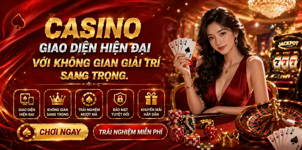 Casino giao diện hiện đại với không gian giải trí sang trọng