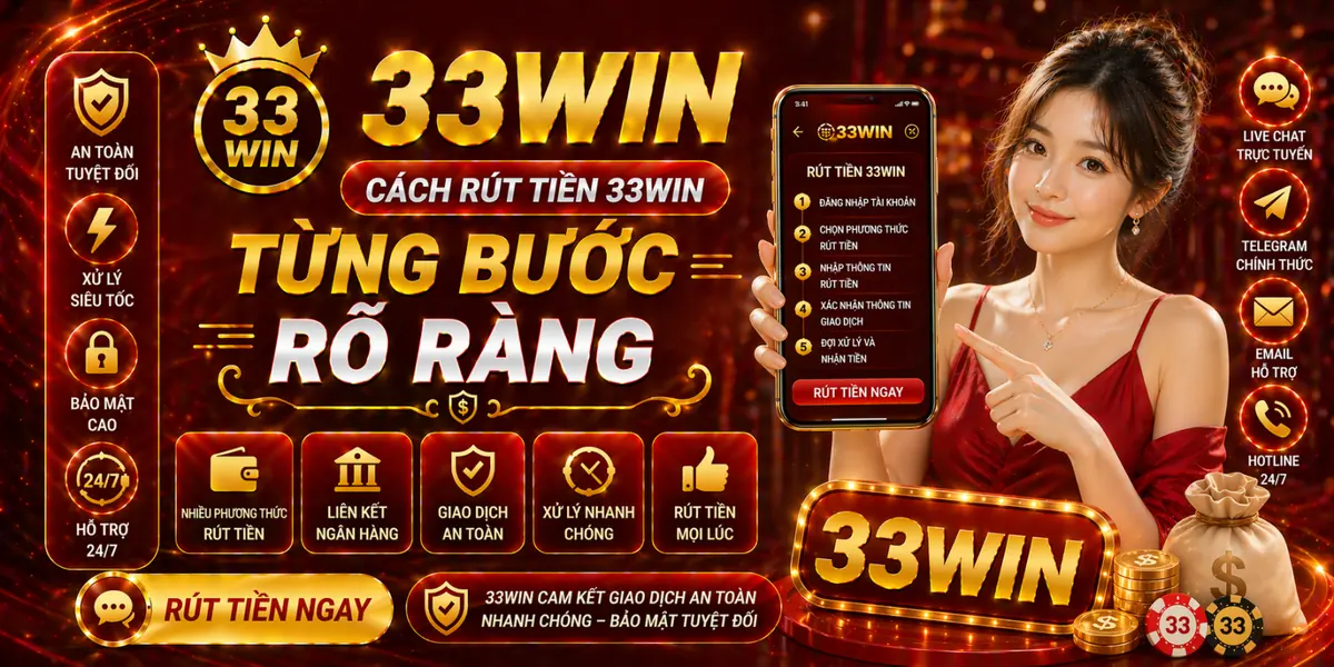 Cách rút tiền 33Win từng bước rõ ràng